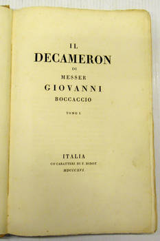 Il Decamerone di Messer Giovanni Boccaccio. Tomo I (Tomo IV).