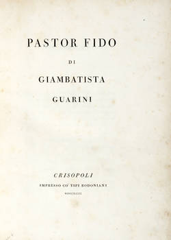 Pastor Fido/Di/Giambatista/Guarini.