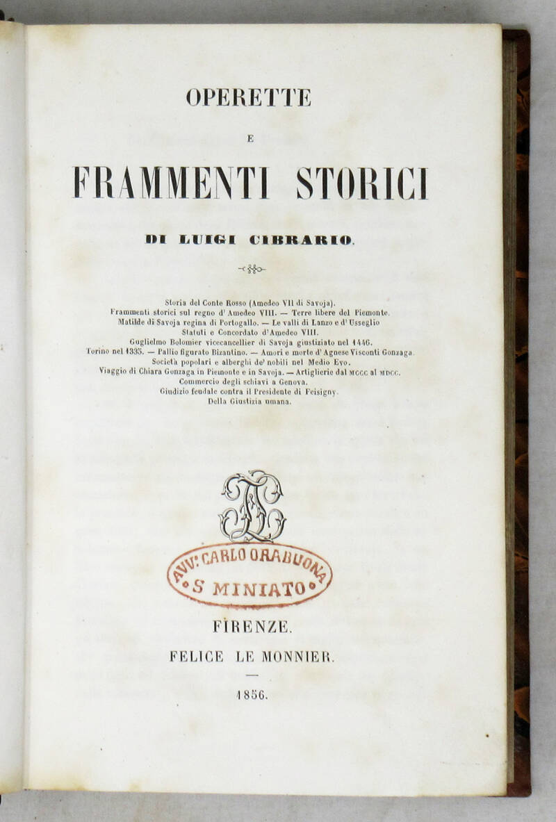 Operette e frammenti storici.