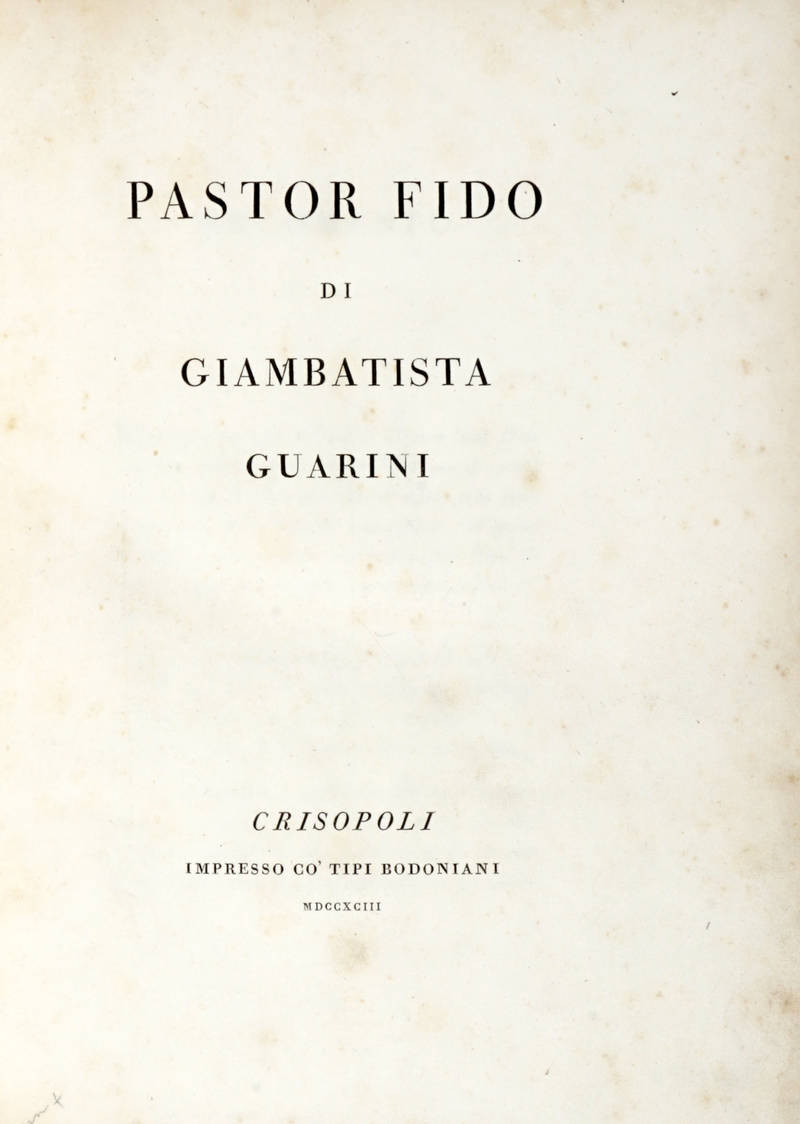 Pastor Fido/Di/Giambatista/Guarini.