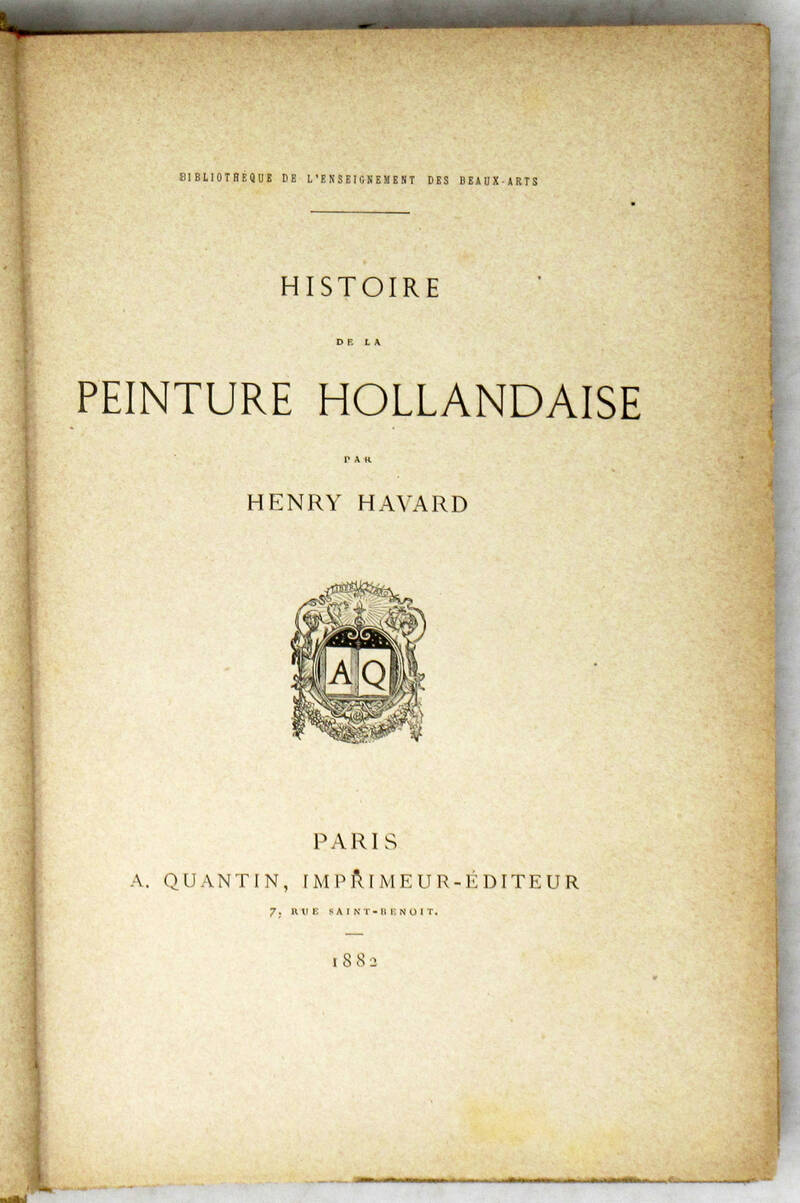 Histoire de la peinture hollandaise.