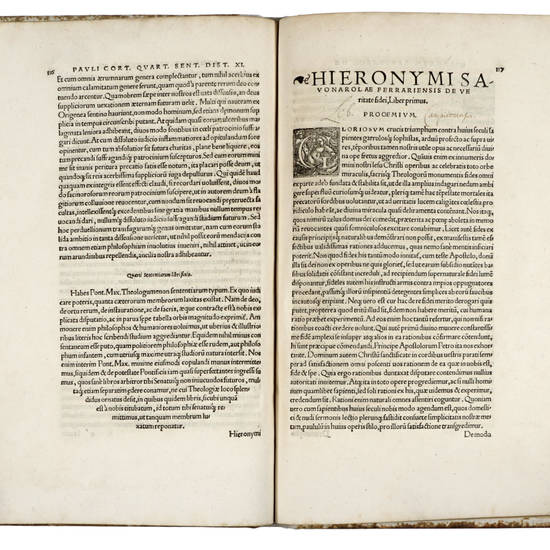 Lib. IIII. in quibus divinitus complectitur omnia tum quae sunt apud Divos Augustinum, Hieronymum Chrysostomum, & huis classis reliquos, tum quae D. Thomas, Magister sententiarum & eius loci reòliqui habent. Hieronimi Savonarolae opera adiunximus, autore