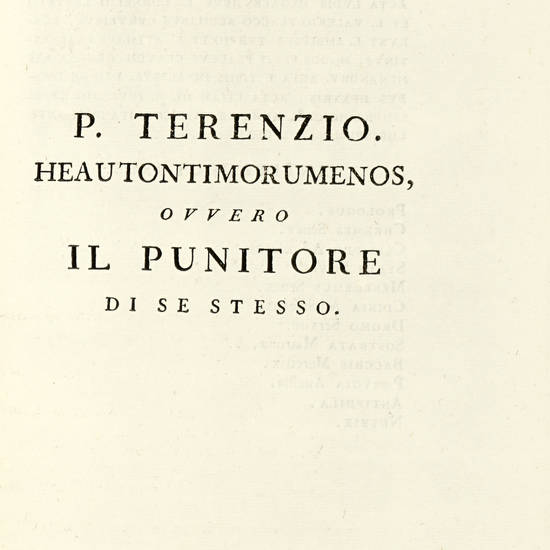 Comoediae cum appositis italico carmine interpretationibus ac notis.