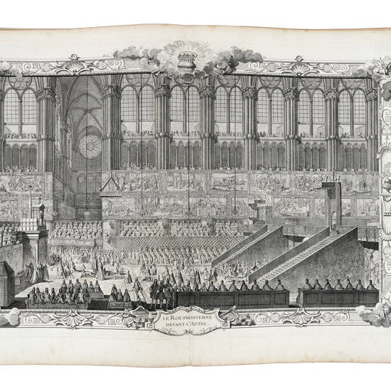 SACRE (Le) de Louis XV, Roy de France et de Navarre, dans l'Eglise de Reims, le Dimanche XXV Octobre MDCCXXII.