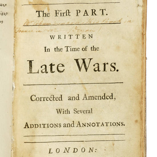 Hudibras. The First Part. - ( The Third and Last Part). Written in the Time of the Late Wars. Corrected and Amended, With Several Additions and Annotations.