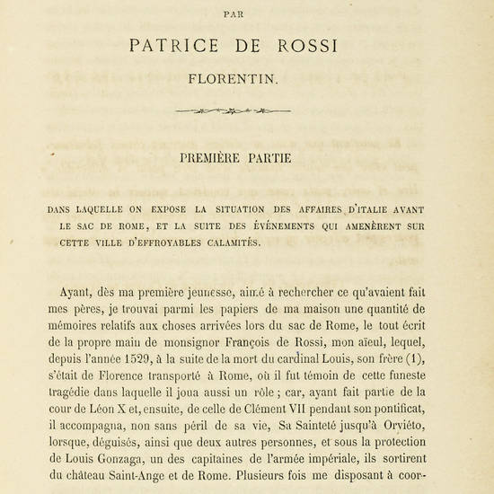 Mémoire historique...sur événements politiques d'Italie 1523-1530. Traduit de l'italien et précédés d'une notice sur Francois-Marie de la Rovere Duc d'Urbin par J.-L.C. Puy de Labastie.