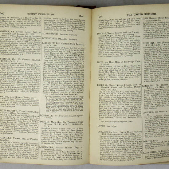 Walford's County Families of the United Kingdom.