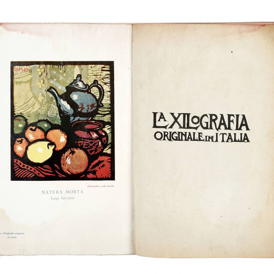 La Xilografia originale in Italia. 90 Incisioni in Legno di 60 artisti, Due Tavole a colori.