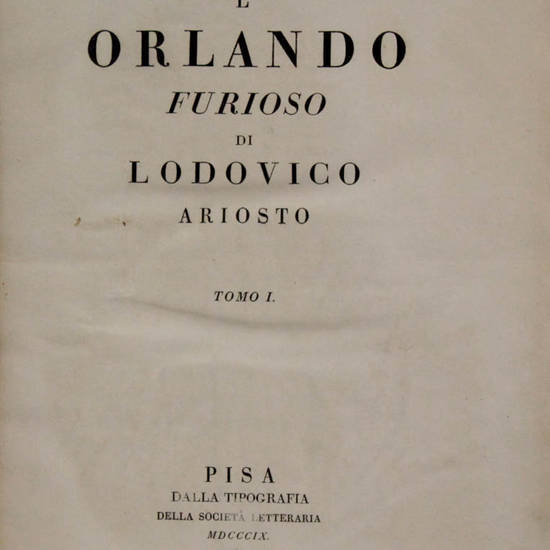 L'Orlando Furioso. (Tomo I-V).