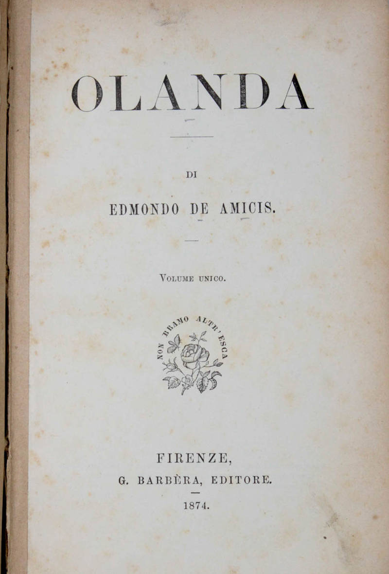 Olanda. Volume unico.