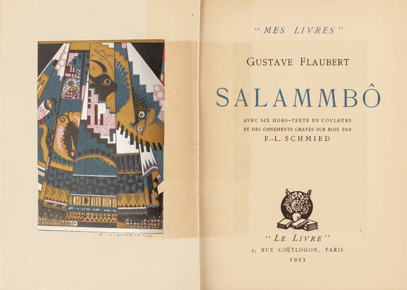 Salammbo. Avec six hors-texte en couleurs et des ornaments gravés sur bois par F.-L. Schmied.