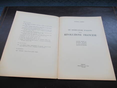 Un Osservatore Italiano della Rivoluzione Francese. Lettere inedite di Filippo Mazzei al Re Stanislao Augusto di Polonia.