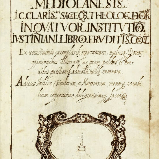 Commentaria in quatuor Libros Institutionum Iustiniani... Romae MDCXIII.