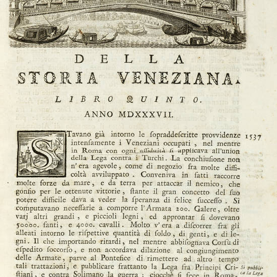 Storia della repubblica veneziana scritta per pubblico decreto, e condotta dall'anno MDXXI sino al MDCXV... Tomo primo (-quinto).