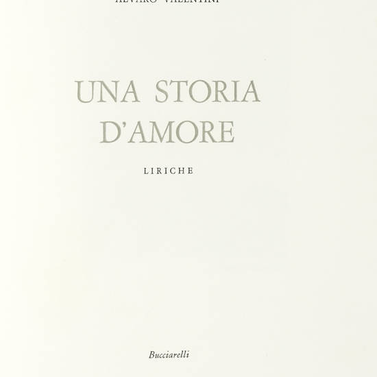 Una Storia d'Amore. Liriche